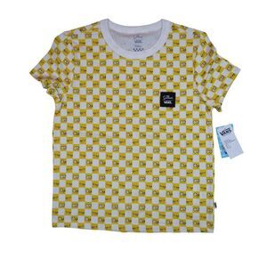 Vans x The Simpsons Checkerboard Shirt Women's‎ S Yellow / White
